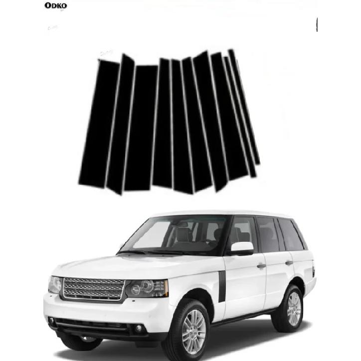 10PCS Polished Pillar Posts For Range Rover (L322)2002 2003 2004 2005 2006-2012 Door Window Trim Stickers Decoration Accessories