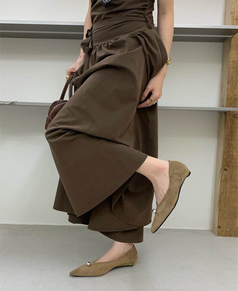 

2025 spring and autumn new metal buckle square head satin surface flat bottom soft sole single shoes light mouth Mary Jane shoes 39 жёлтый