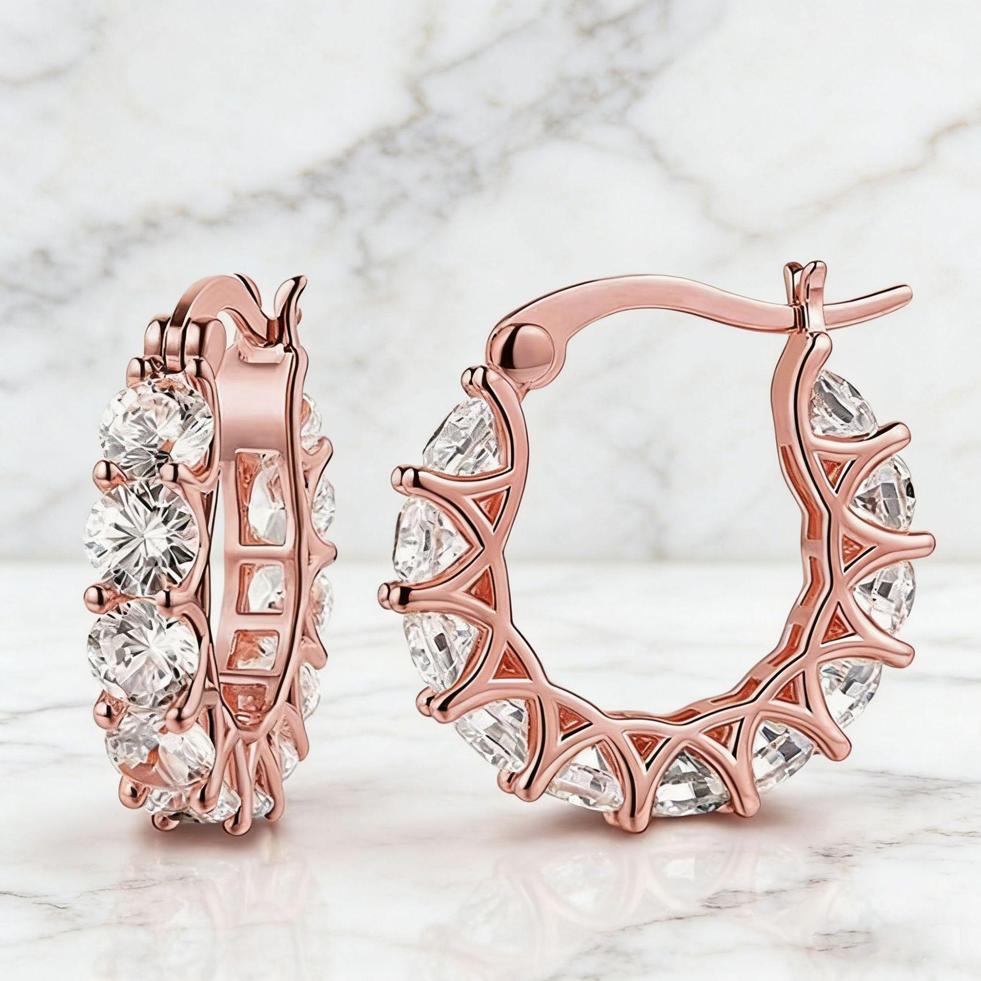 Yanbai Elegant Zircon-Studded Copper Earrings - High-End European/American Style