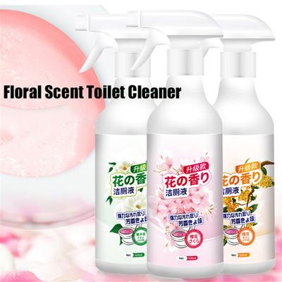 Detergente per WC Profumo Floreale 500ml Rimuovi Potente Calcare Macchie Gialle e di Urina Pulisce in Profondità e Deodora