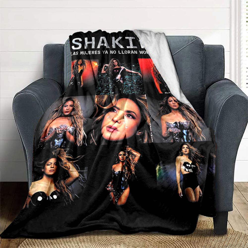 Shakira Print Flanelldecke Hohe Qualität Warm Bequem Decke für Alle Jahreszeiten Perfekt für Geschenke Heimdekoration