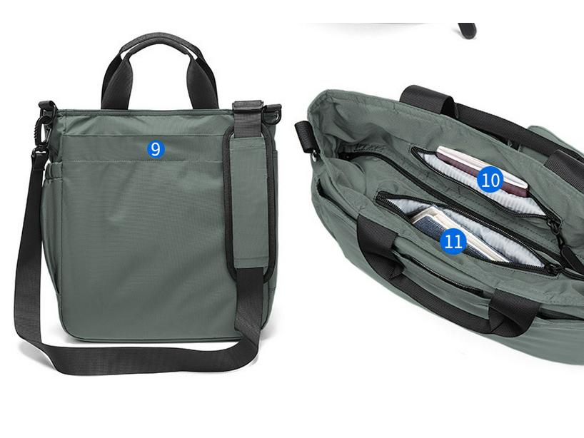 Men's Lightweight 14-inch Laptop Briefcase: Large Capacity Crossbody Shoulder Bag for Business Trips
