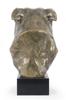 Staffordshire Bull Terrier, Staffik, Staffi - Dog Bust, Large Figurine, Dog Head On a Stone Base, Office Ornament from the Art-Dog Brand