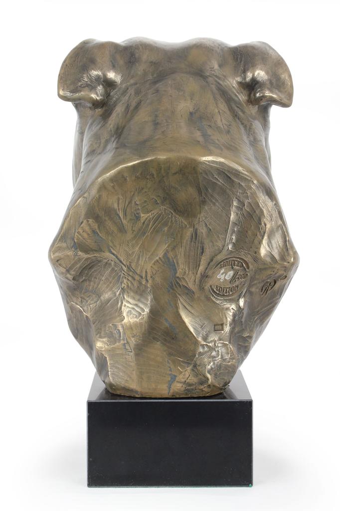 Staffordshire Bull Terrier, Staffik, Staffi - Dog Bust, Large Figurine, Dog Head On a Stone Base, Office Ornament from the Art-Dog Brand
