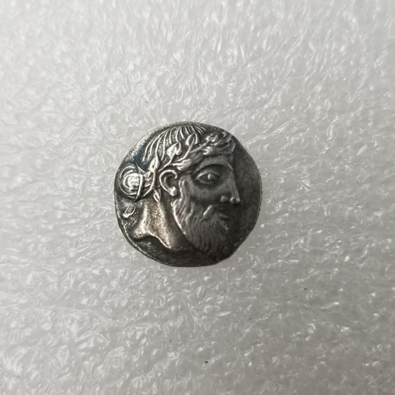 Antique Greek Coin Silver-Plated Copper Round #3396 Copper