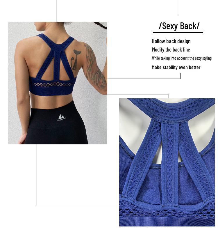 2025 Damen Stoßfester Sport-BH für Laufen Fitness Yoga mit Schönem Rückendesign