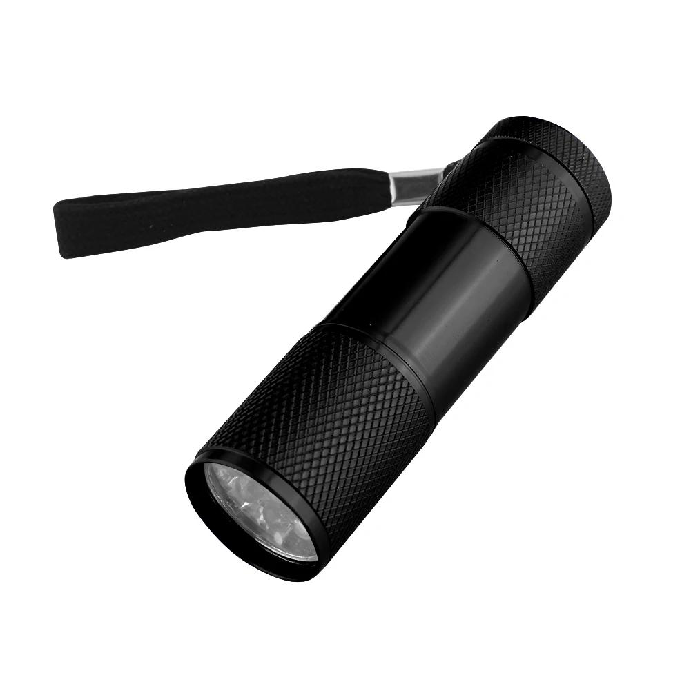 Portable Flashlight Purple Light Anti-Skid 395nm Backlight Ultraviolet Torch Detector Fluorescent Lamps Supplies