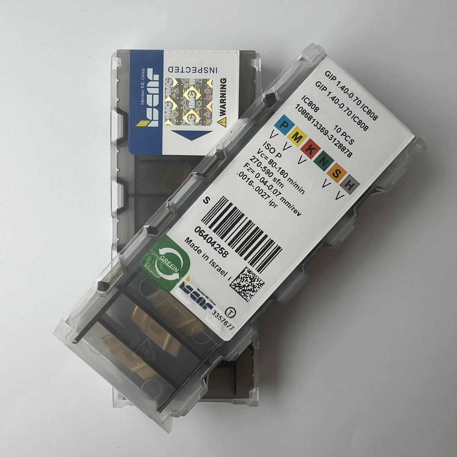 

ISCAR / GIP1.40-0.70 IC808 / Industrial indexable Carbide Inserts 10 Pcs