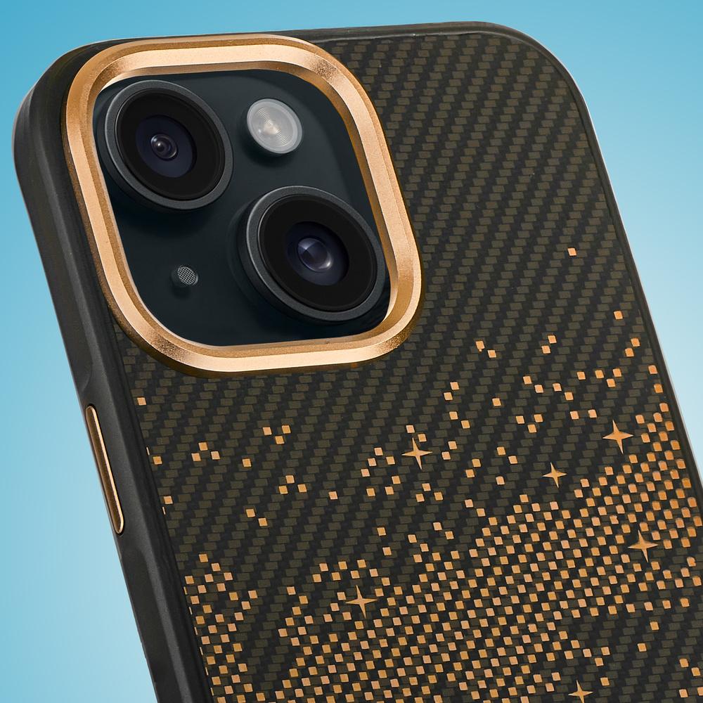 iPhone 15 Case, Milky Way, Gold