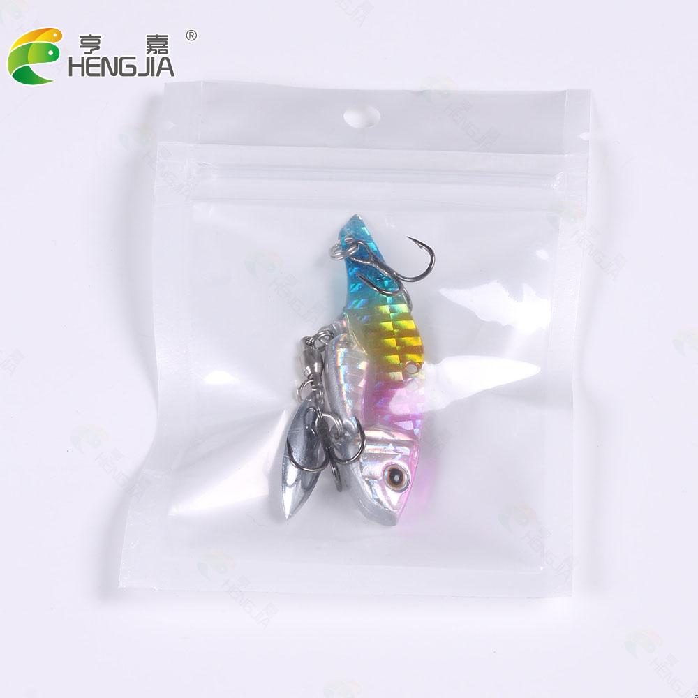 3PCS/lot Fishing Lure Metal VIB Artificial Lures 5cm-12g-12# VIB Bait with Rotating Sequins Simulation Lure Wobbler