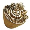 Hand Carved Print On Apparel Sari Border Stamp Lord Ganesha Design Wooden