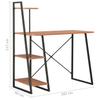 Desk with Shelf Unit Black and Oak 102*50*117 cm