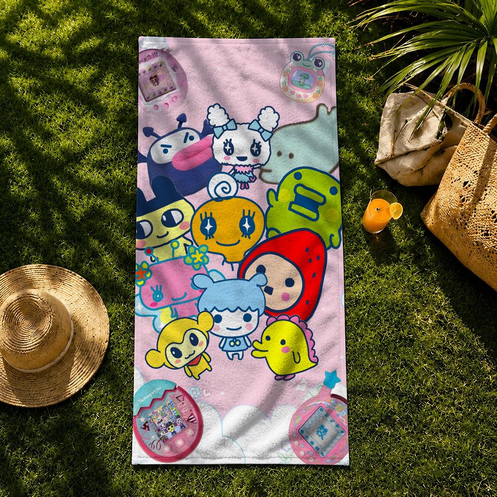 Game T-Tamagotchi Towel Towel beach towel, quick drying absorbent bath towel for Swim,Gym,Camping,Outdoor hot