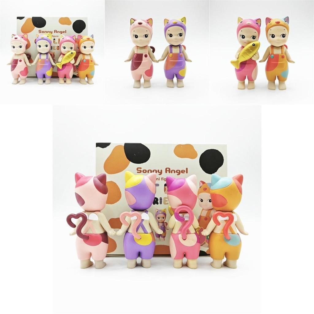 Collectible Angel Cat Figurines With Goldfish Pvc Blind Box Toys For Enthusiasts And Kids
