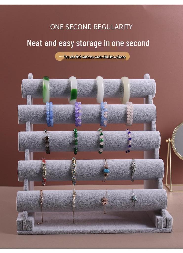 Five-Tier Jewelry Display Stand for Bracelets, Bangles, and Hair Ties