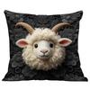 45cm Short Plush Smiling Donkey Pillowcase 2D Flat Printing Cartoon Animal Sofa Cushion Cover Home Decorative Bed Pillow Case Bedding Homes Textiles