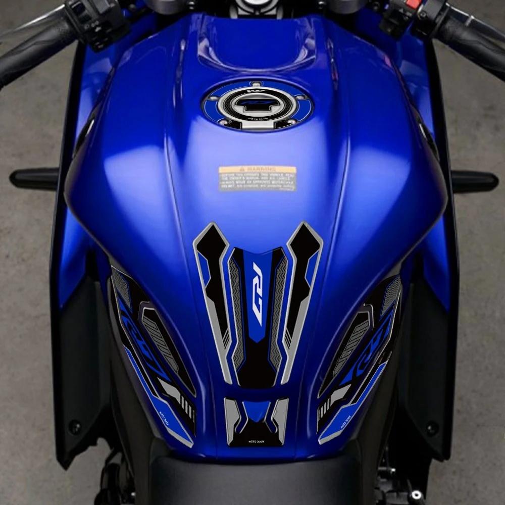 3D Resin Tank Pad Sticker Motorcycle Fuel Tank Protection Decal For R7 YZF R7 YZFR7 2021-2024 2023 2022