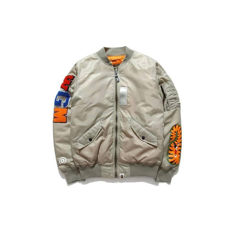 Shark Pilot Jacke für Herren Bestickt Camouflage Streetwear Warmer Mantel für den täglichen Gebrauch