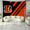 Cincinnati Bengals Logo Wall Tapestry Aesthetic Wall Hanging Printed Fabric Blanket Decorative Tapestries for Bedroom Living Room Home Decor