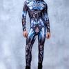 Unisex Cyber Punk 3D Digital Printing Halloween Party Role Play Outfit Women Men Cosplay Costume Carnival Jumpsuit