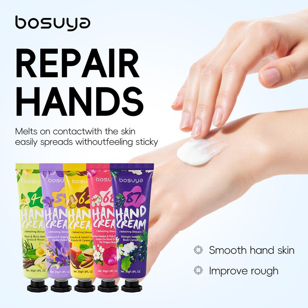 Bosuya Handcreme 5er-Set Feuchtigkeitsspendend Feuchtigkeitsspendend Glatte Fingerspitzen Schnell einziehend Nicht fettend