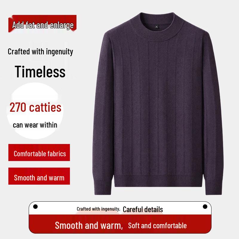 Men's Oversized Classic Casual Crewneck Knit Sweater