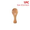 4/1PCS Mini Wooden Spoon Short Handle Kitchen Wood Spoons Spice Condiment Sugar Coffee Honey Scoops Small Teaspoon Tableware