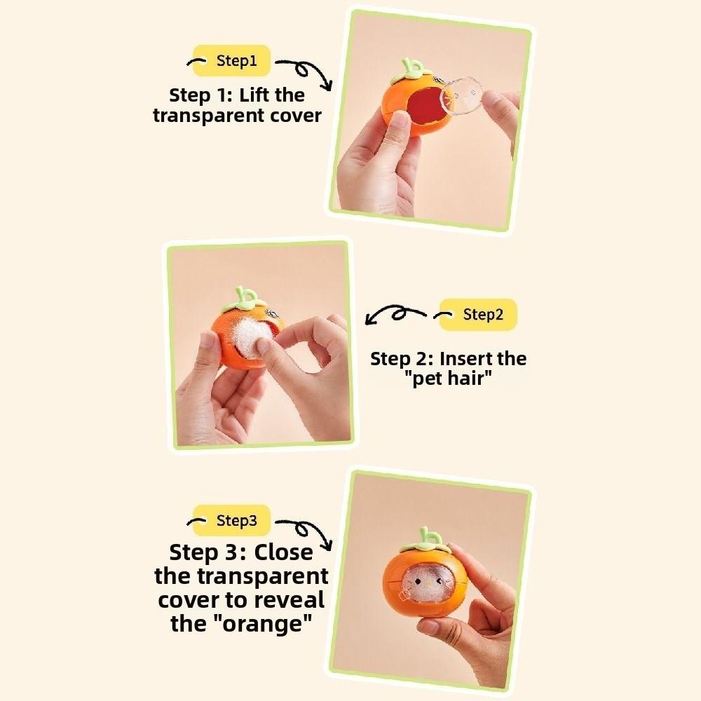 4Pcs Portable Pet Hair Keychain Transparent Dog Fur Storage Pendant  for Dog Cat Hair and Ashes