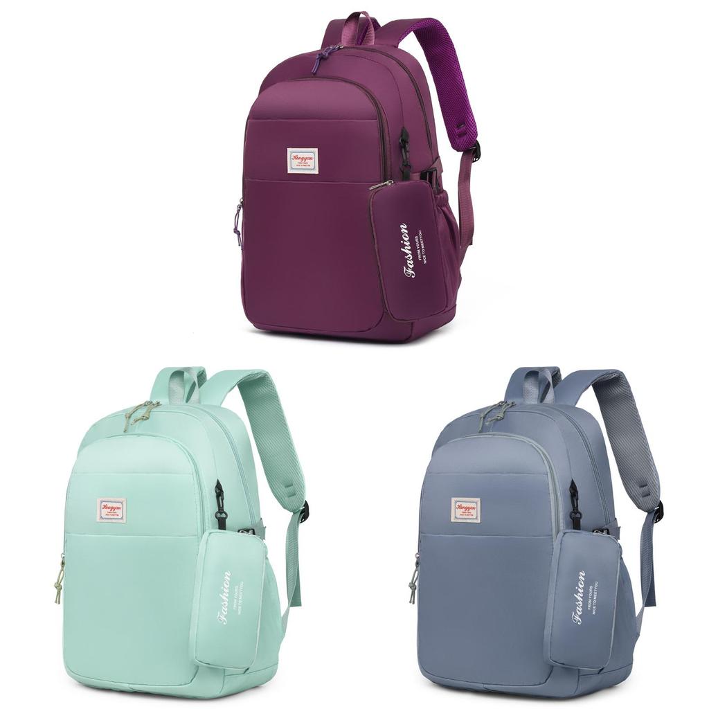 Student Backpack Large Capacity Waterproof Nylon School Bag With Reinforced Locking For Middle School Girls And Boys