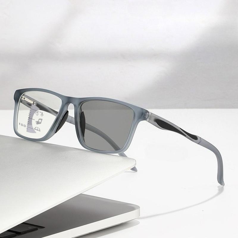 Fashionable Photochromic Multifocal Reading Glasses High-definition Presbyopia Glasses for Sports Outdoor Activities