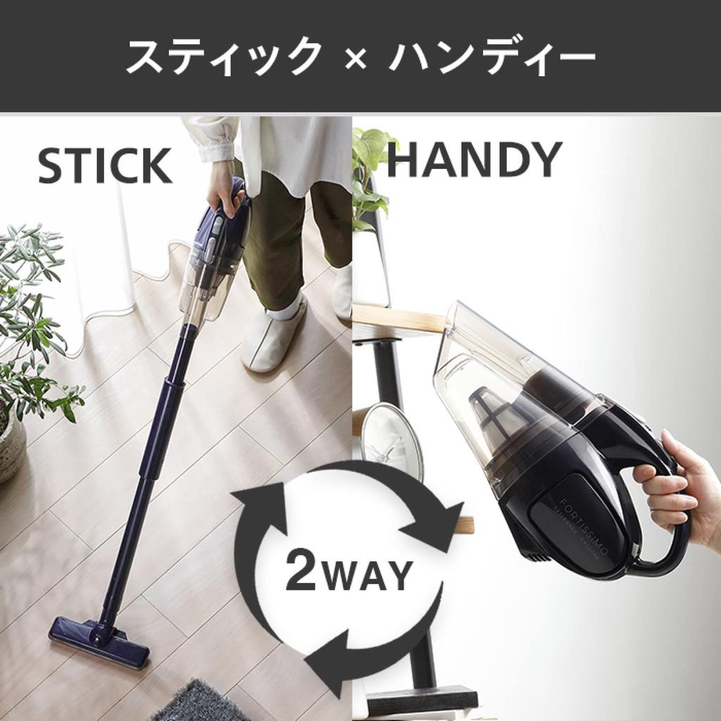 Twin Bird Vacuum Cleaner Cordless Handy Cleaner Satrina Rechargeable Cyclone Powerful Blue HC-5247BL