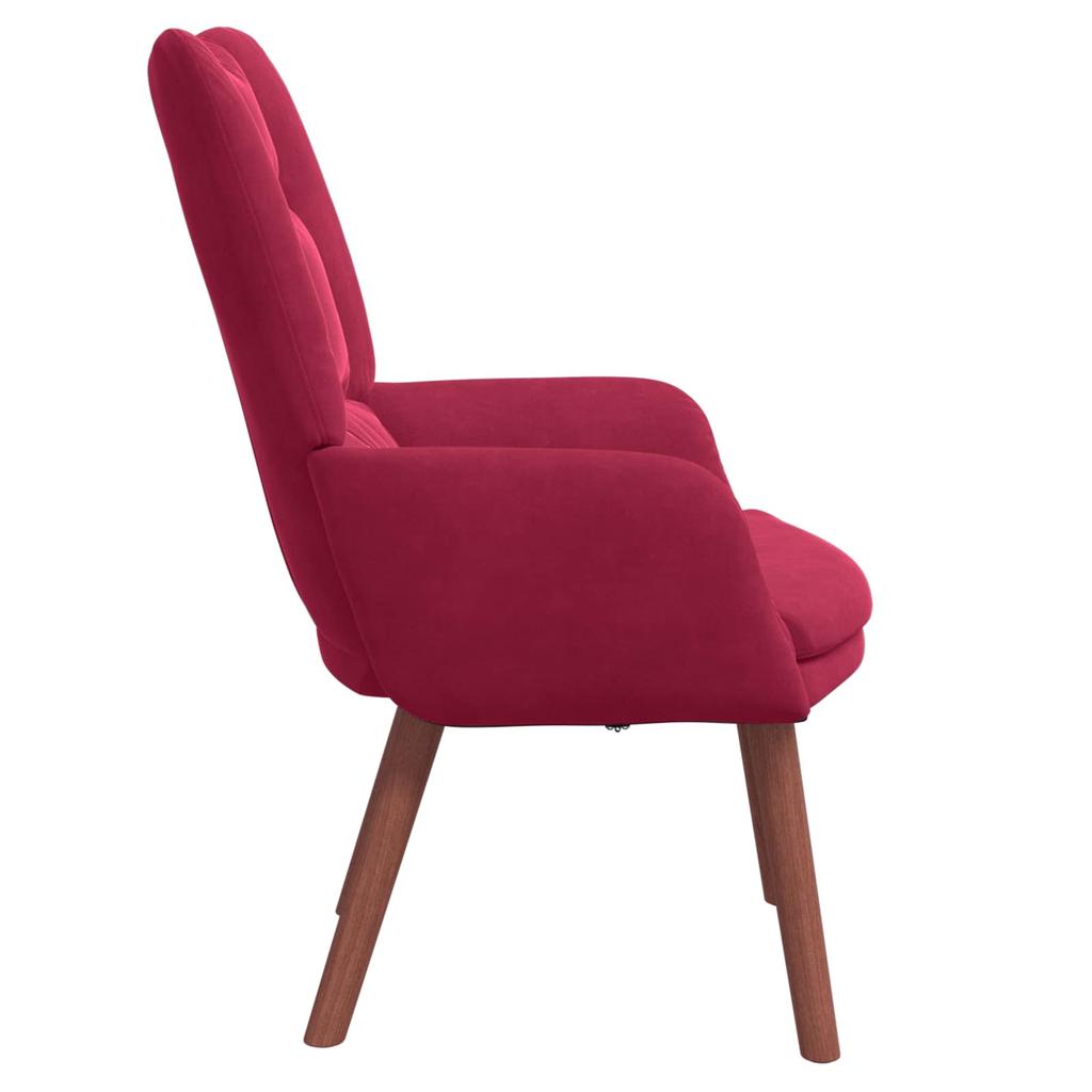 Armchair Wine Red 63 X 67 X 94 Cm Velvet