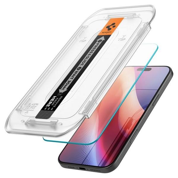 Szkło hartowane do iPhone 16 Pro Max Spigen 9H, oleofobowa, pełne pokrycie
