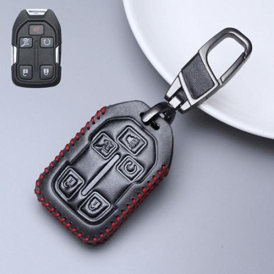 Genuine Leather Car Key Fob Case Cover For Chevy Silverado For GMC Sierra Terrai