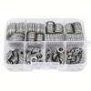Polished Stainless Steel 180pcs Washers - O Ring Fasteners Gasket Set, M2-M10 Sizes, Durable Material, for DIY Projects / Machinery / Electronics
