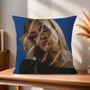 Singer Adele Black Pillow Covers Cartoon Sofa Decorative Home Doublesided Printing Short Plush Cute Cushion Cover