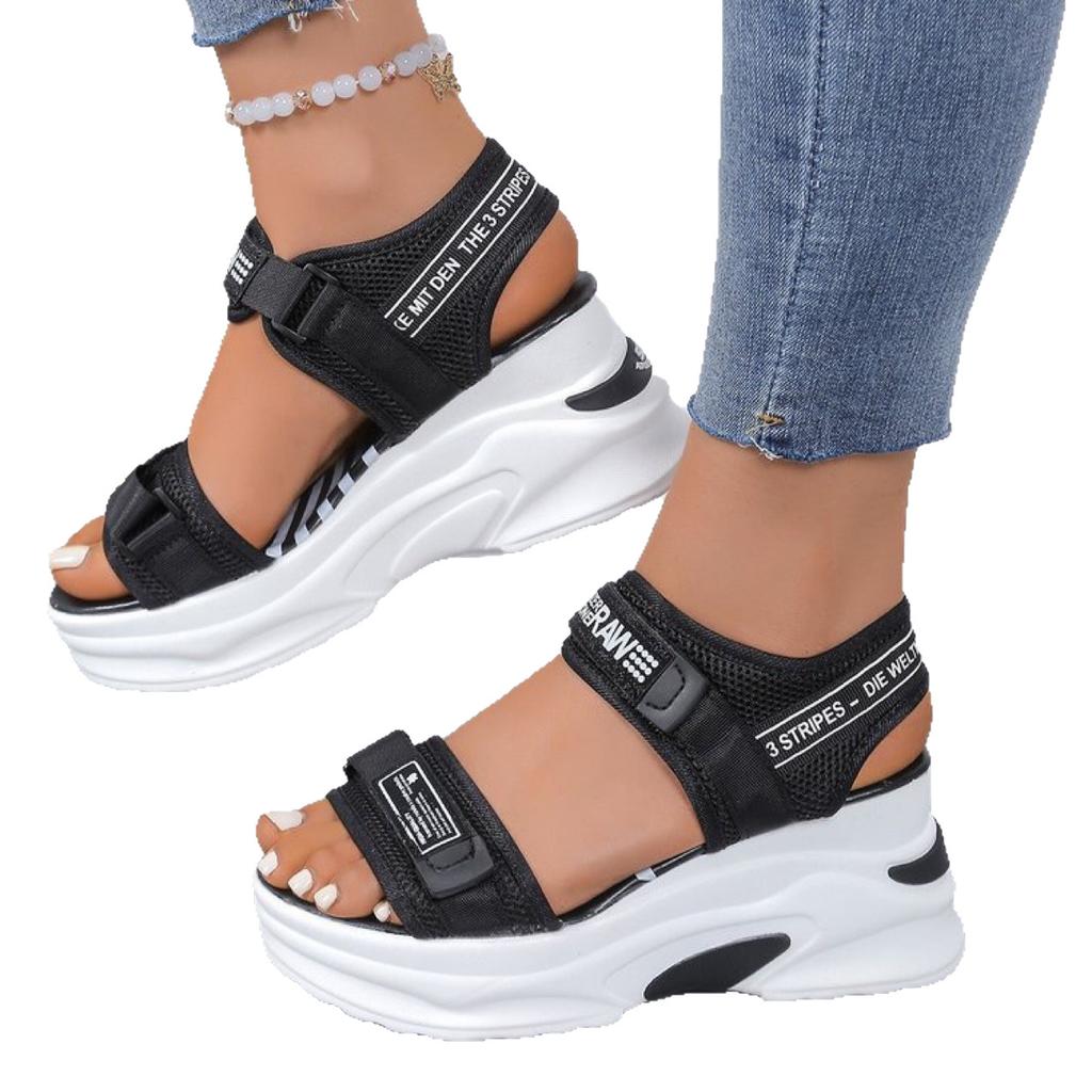 Chunky Platform Sandals For Women 2026 Summer Thick Bottom Sports Sandals Woman Plus Size 42 Fashion Wedge Heel Sandalias Mujer