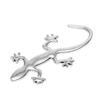 Motorcycle Sticker 3D Metal Gecko Shape Lizard Chrome Car Badge Emblems Sticker Decal Self-adhesive Decoration Silver/Gold 1PC