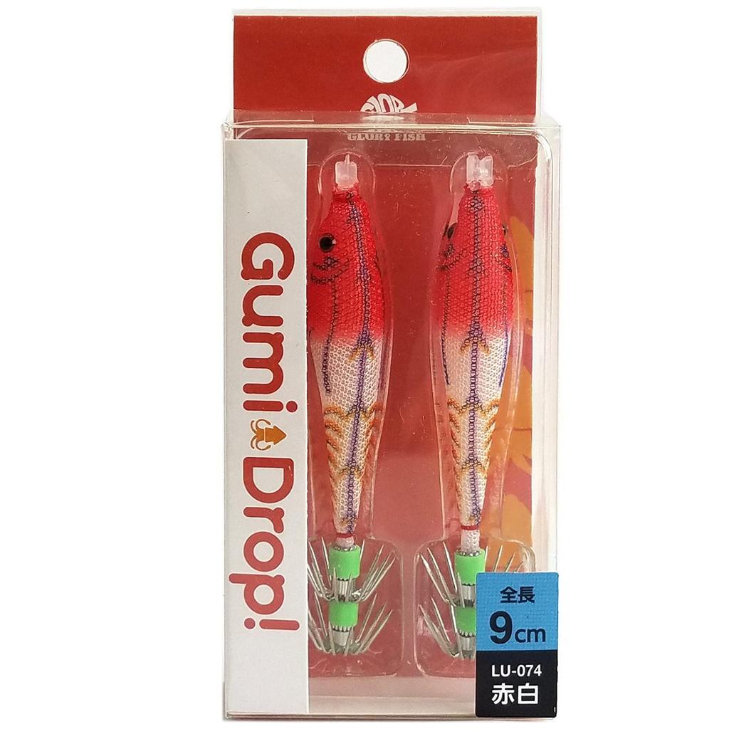 Glory Fish Sutte Gummy Drop 9cm Red and White LU-074
