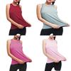 Summer Womens Yoga Tank Top With Pleated Design For Fitness And Casual Wear