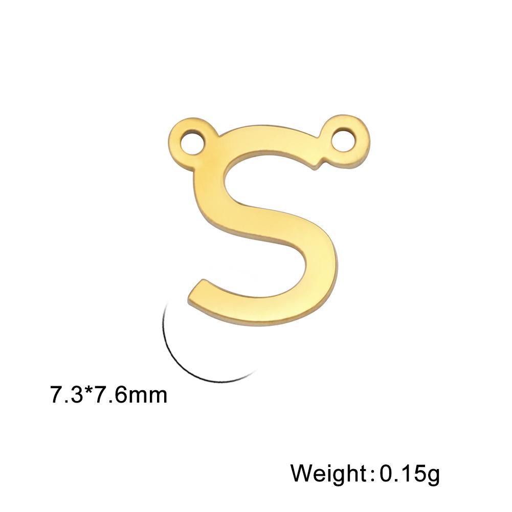 

Teamer 5pcs A-Z Capital Letter Charms Gold Color Stainless Steel Alphabet Pendant for Necklace Jewelry Making Valentine Day Gift Silver