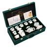 High-end light luxury suet jade kung fu tea set, a complete set of white porcelain ceramics Dehua gold-painted high-end high-value
