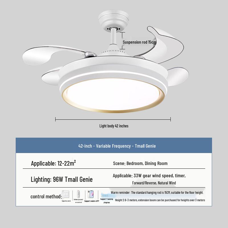2026 New Model Flush Mount Ceiling Fan with Integrated Light for Living, Dining & Bedroom