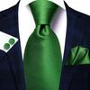 Модні чоловічі запонки Hi-Tie Green Soild Necklinky для ділового весілля