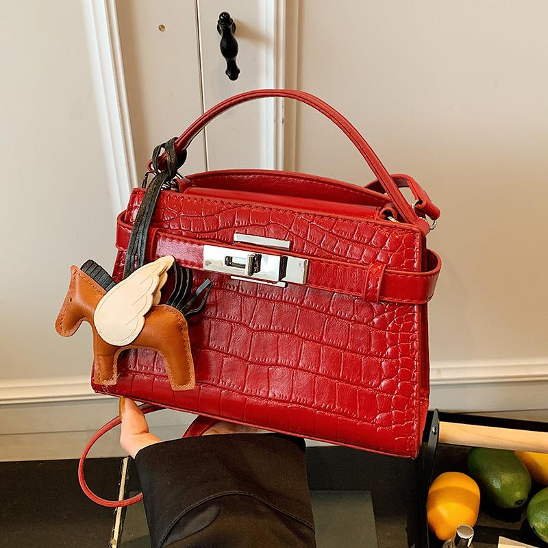 Borsa Estiva, Temperamento Donna con Fantasia Coccodrillo, Singola Spalla a Tracolla, Senso di Lusso, Borsa di Nicchia per il Pendolarismo