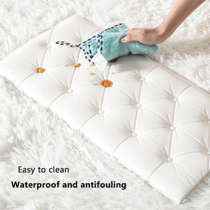 3D DIY Wall Stickers Wallpaper Self-adhesive Thicken Tatami Anti-collision Wall Mat Pad Kids Bedroom Living Room Waterproof