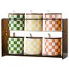 Home Ceramic Checkerboard Seasoning Jar Set Acrylic Storage Rack Seasoning Jar Combination Light Luxury Seasoning Box with Cover