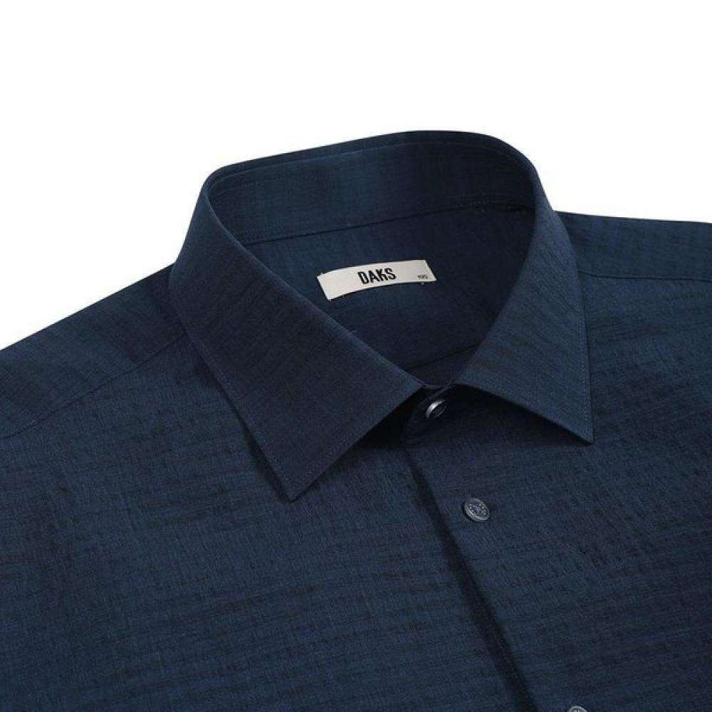 DakS Men S SeerSucker Solid Regular Fit Long Sleeve Shirt dmS1Shdl102n1