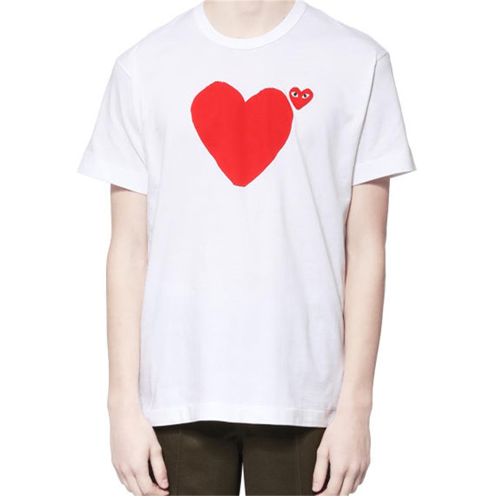 CDG Play T Shirts Men's Crew Neck Moderate AZ-T222-051-1