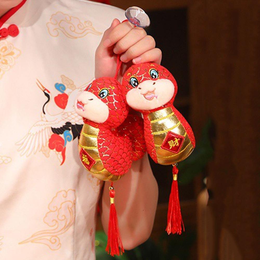 Good Luck Wealth Snake Year Mascot Toy Chinese Style Lucky Snake Doll Plushies  New Year Gifts